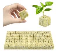 50 Pezzi Cubi di Lana di Roccia, 2.5x2.5x2.5cm Rockwool Grow Cubes, Idroponica, per Il Taglio, la Coltivazione e Il Trapianto delle Piantine