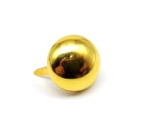 50 pezzi da 6 mm a 20 mm piedi a due gambe forato rivetto chiodo punto chiodo per borsa artigianale in pelle fondo borsa proteggere lavoro manuale fai da te-dorato, diametro testa 15 mm