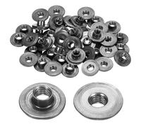 50 Pezzi Dadi a T M6x6mm in Acciaio al Carbonio Base Rotonda per Saldatura Grigi