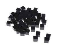 50 pezzi dadi vuoti 16 mm quadrati D6 cubi dado neri per giochi da tavolo
