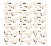50 Pezzi Decorazione a Impronta in Legno Grezzo, Liscia | Pronta da Tingere, Dipingere e Decorare, per Cartelli e Découpage, Formato 25x20mm