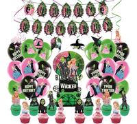 50 pezzi Decorazioni per compleanno, Decorazioni per festa di compleanno, Decorazioni con palloncini, banner, palloncini, topper per torta, spirali sospese, per festa di compleanno per bambini