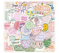 50 pezzi di adesivi danesi colorati di tipo B, adesivi con graffiti ad acquerello rosa, adesivi per libri e adesivi per album fotografici clip art, adatti per telefoni cellulari, valigie, frigoriferi