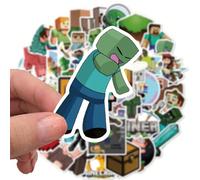 50 pezzi di Adesivi in vinile per Minecraft, ufficialmente concessi in licenza, Decorazioni per computer portatile, bottiglie, skateboard, ideali come regali divertenti per festa della mamma, festa de