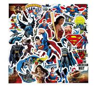 50 pezzi di adesivi originali DC Hero Justice League e Batman, adesivi in vinile impermeabili a tema cartoni animati, adatti per borracce, laptop, bagagli, scrapbooking, quaderni, auto, fai-da-te, ade