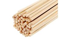 50 pezzi di bastoncini di legno rotondi - Diametro 6-8 mm e 7×200 mm, Lunghezza 200 mm, bastoncini for lavori artigianali fai da te(7x200mm)