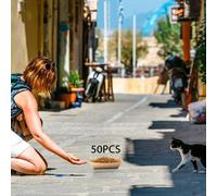 50 pezzi di ciotole monouso per cibo da viaggio per gatti, criceti, gattini,