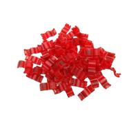 50 pezzi di fascette per zampe con clip in plastica da 2,7/3/4/4,5/5 mm per l'identificazione di piccioni e pappagalli,Rosso,3 millimetri