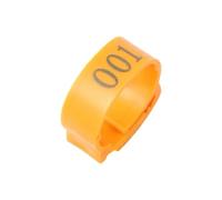 50 pezzi di fascette regolabili in plastica per zampe di pollame, con targhette numerate, adatte a pulcini, anatre e oche.,Arancia,Diametro interno 20-24 mm