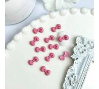 50 pezzi di fiocchi di dimensioni miste per nail art, ciondoli, fiocchi smerigliati in tinta unita, decorazioni per unghie, forniture per manicure fai da te fatte a mano - 02 Rosa rossa 11 50 pezzi