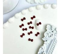 50 pezzi di fiocchi di dimensioni miste per nail art, ciondoli, fiocchi smerigliati in tinta unita, decorazioni per unghie, forniture per manicure fai da te fatte a mano - 18 rosso scuro 7 50 pezzi