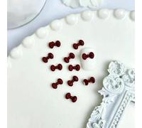 50 pezzi di fiocchi di dimensioni miste per nail art, ciondoli, fiocchi smerigliati in tinta unita, decorazioni per unghie, forniture per manicure fai da te fatte a mano - 12 rosso scuro 9 50 pezzi
