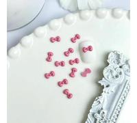 50 pezzi di fiocchi di dimensioni miste per nail art, ciondoli, fiocchi smerigliati in tinta unita, decorazioni per unghie, forniture per manicure fai da te fatte a mano - 14 rosa rossa 7 50 pezzi