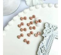 50 pezzi di fiocchi di dimensioni miste per nail art, fiocchi smerigliati in tinta unita, decorazioni per unghie, forniture per manicure fai da te fatte a mano - 03 marrone 11 mm 50 pezzi