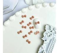 50 pezzi di fiocchi di dimensioni miste per nail art, fiocchi smerigliati in tinta unita, decorazioni per unghie, forniture per manicure fai da te fatte a mano - 15 marroni 7 mm 50 pezzi