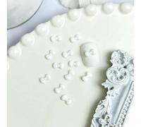 50 pezzi di fiocchi di dimensioni miste per nail art, fiocchi smerigliati in tinta unita, decorazioni per unghie, forniture per manicure fai da te fatte a mano, 17 bianchi, 7 mm, 50 pezzi