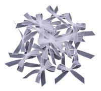 50 Pezzi di Fiocchi di Nastro in Poliestere con Pizzo, Mini Fiori, Fiocchi Colorati for Fai da Te, Regali, Artigianato, Feste, Decorazioni for Matrimoni(White)