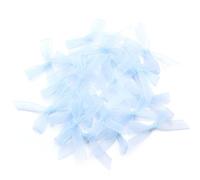 50 Pezzi di Fiocchi di Nastro in Poliestere con Pizzo, Mini Fiori, Fiocchi Colorati for Fai da Te, Regali, Artigianato, Feste, Decorazioni for Matrimoni(Blue)