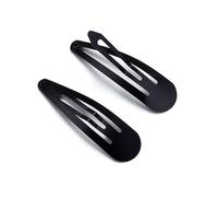 50 pezzi di forcine for capelli a forma goccia d'acqua, semplici fermagli for in metallo, for fai da te, accessori for copricapi fatti a mano per Donne(Black,40mm 50pcs)