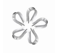 50 Pezzi Di Fune Metallica Ditale, Clip Di Fune Metallica in Acciaio Inox Strumenti Di Sartiame per La Costruzione Navale, Tenditore Cavo Acciaio 2mm (M2 (2mm))