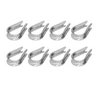 50 Pezzi di Fune Metallica Ditale Clip di Fune Metallica in Acciaio Inox Strumenti di Sartiame per la Costruzione Navale(M4 (4mm))