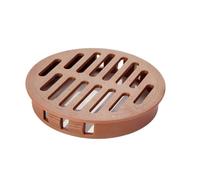 50 pezzi di griglia di copertura for bocchette di ventilazione rotonde in plastica con fibbia a molla for mobili, scarpiera e armadio(50mm Brown)