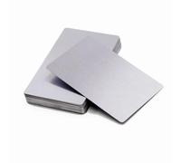 50 pezzi di lamiera di alluminio sottile piana piana spessore 0,5 mm/0,2 mm, lamiera di metallo in lega di alluminio colorata 3,4 pollici x 2,1 pollici(Silver,0.2mm)