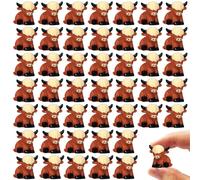 50 pezzi di mini statuine di mucca per giardini delle fate, paesaggi in miniatura, micro paesaggio da utilizzare per vari progetti fai da te