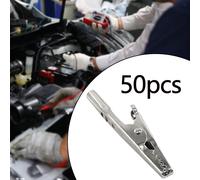 50 Pezzi di Morsetti a Coccodrillo in Metallo per Lavori di Test Elettrici nel