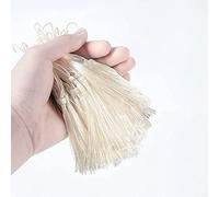 50 pezzi di nappe mini setose fatte a mano, nappe colorate come segnalibri, nappe dritte con anello in corda per la creazione di gioielli, accessori per artigianato fai da te, segnalibri per borse