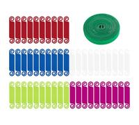 50 Pezzi Di Organizzatore Di Fili E 1 Rotolo Di Cinghia Di Bundling, Etichetta Di Conservazione Del Filo, Segno Di Identificazione Del Cavo, Forniture Per Cavi Dati.