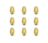 50 pezzi di perline distanziatrici in acciaio inossidabile PVD che non sbiadiscono, perline quadrate color oro, lotto all'ingrosso per la creazione di gioielli con braccialetti e collane - 3x5 mm