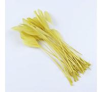50 pezzi di piume d'oca naturali per orecchini artigianali, accessori, piume da 15-20 cm, graziose piume di cigno multicolori per decorazioni di gioielli - oro 02-50 pezzi