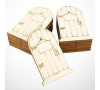 50 pezzi di porte in legno non verniciate pezzi di legno ornamento ritagli