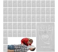50 pezzi di protezione del viso: CPR / respiratore per protezione personale, protezione del viso per primo soccorso e emergenze, sacchetto in pellicola in PVC per rianimazione, protezione per la