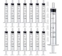 50 pezzi di siringhe, siringa da 3 ml, siringhe monouso senza ago, siringa per colostro, siringa dosatrice, siringa graduata per laboratori scientifici, per versare, ricaricare, nutrire animali
