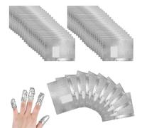 50 pezzi di smalto Remover Wraps, Nail Polish Wraps Remover, Neonail Remover, pellicola di alluminio per rimuovere facilmente lo smalto per unghie, accessori per la rimozione dello smalto