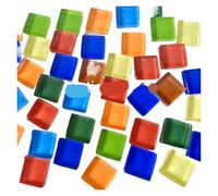 50 pezzi di tessere di mosaico in vetro di colore misto pezzi fatti a mano in cristallo materiali creativi for bambini fai da te cena mini tessere di mosaico per l'arte e l'artigianato(Color 6)