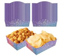 50 Pezzi di Vassoi per Alimenti a Tema Musicale per Feste, Barchette Carta Usa e Getta Impermeabili e Antiolio Servire Snack Hot Dog Nacho Decorazioni Feste di Compleanno