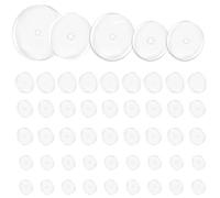 50 pezzi Dischi Silicone Perforati Trasparenti, anti carne di selvaggina, Piercing Healing Dischi in Silicone, Orecchini Silicone Posteriori a disco include 4 misure per Il Fissaggio degli Orecchini