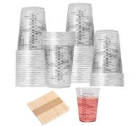 50 Pezzi Dosatore 240 ml in Resina Epossidica in Plastica, Misurini Graduata con Scala, Caraffa per la Miscelazione di Pigmenti, Caraffa per Vernice, per Miscelare Resina, Vernice (Riutilizzabili)