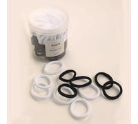 50 pezzi Elastici per capelli di base per donne, confezionati in barattolo per code di cavallo e trecce, fermagli per code di cavallo casual, elastici per capelli, fasce per capelli, accessori per cap