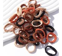 50 pezzi Elastici per capelli di colore neutro, piccoli e carini, elastici per coda di cavallo per neonati, bambini piccoli, bambine, accessori per capelli per bambini Tagli UnicaPiantePoliestere