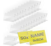 50 Pezzi Espositore Da Tavolo Inclinati, 9X6 Cm Verticale Espositori Acrilico Tr