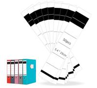 50 Pezzi Etichette autoadesive per Raccoglitori 5.4 * 19cm,Etichette Adesive, Etichette Adesive Bianche, Etichette Autoadesive, Autoadesive per Dorso per Acuole Uffici Archivi Laboratorio