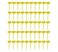 50 Pezzi Etichette da Giardino 20 cm in Plastica - Segnalazione Piante Resistente alle intemperie da Scrivere con Pennarello per Orto Serra e Progetti Outdoor Bianco Giallo Blu (Yellow)