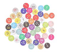 50 Pezzi Etichette Numeriche Rotonde in Plastica Etichette Numeriche in ABS Durevole per Apicoltura Bestiame con Colori Brillanti Diametro 1,4 Pollici (1-50)