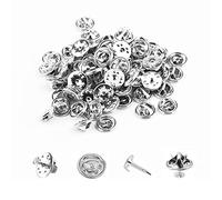 50 Pezzi Farfalla Frizione, Chiusure a Farfalla, Chiusure a Farfalla Con Spilla, Ferma Spille Pin Backs, Spille Metallo Farfalla Frizione, per DIY Craft Artigianato E Creazione di Gioielli, Argento