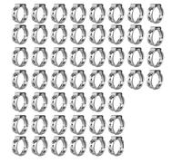 50 pezzi Fascette stringitubo singolo orecchio continuo 5.3mm-33.1mm acciaio inossidabile 304 anelli di serraggio Cinch for utensili for tubi(20.9-24.1m)