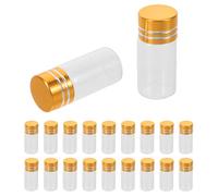 50 Pezzi Fiale di Vetro Trasparente 3ml Tappo a Vite, Mini | Contenitore Ermetico, per Aromaterapia e Profumi, Corpo Limpido, Oro, per Campioni e Piccoli Oggetti